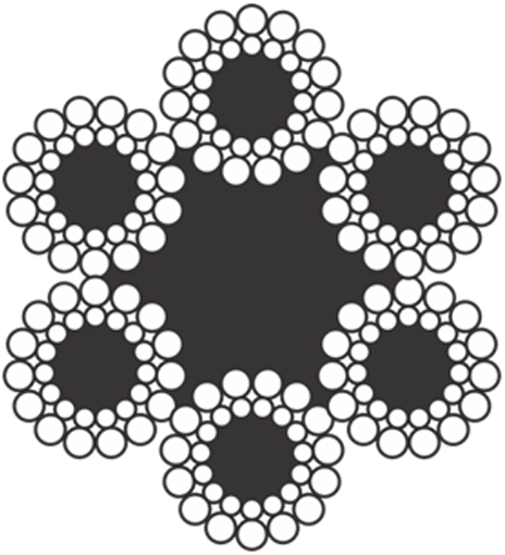 Канат д. 19,0мм, 6x30S-7FC (0+15+15), м.гр. 1770, без покриття U, ліве хрестове zS
